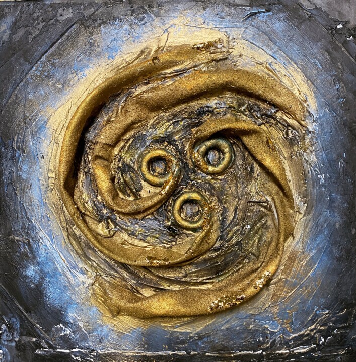 Ζωγραφική με τίτλο "Tomoe" από Galah Viviana, Αυθεντικά έργα τέχνης, Ακρυλικό Τοποθετήθηκε στο Ξύλινο φορείο σκελετό