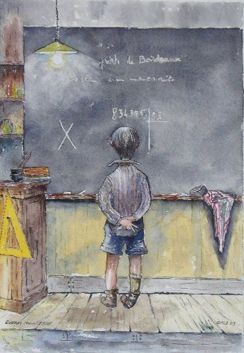 Painting titled "L'école d'aprés Mar…" by Jeangal, Original Artwork