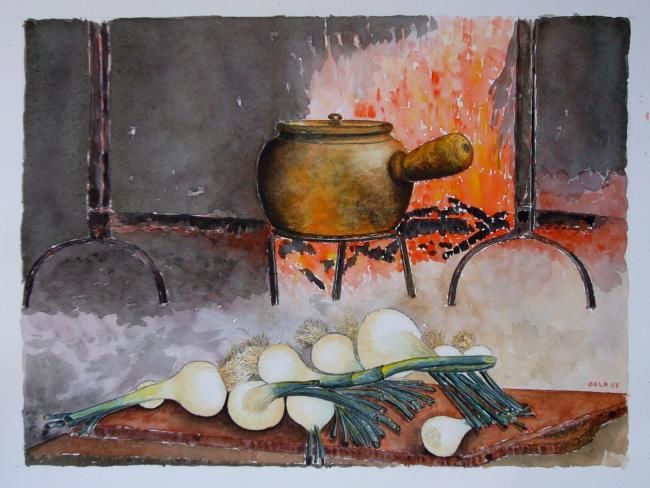 Painting titled "Pot-au-feu" by Jeangal, Original Artwork