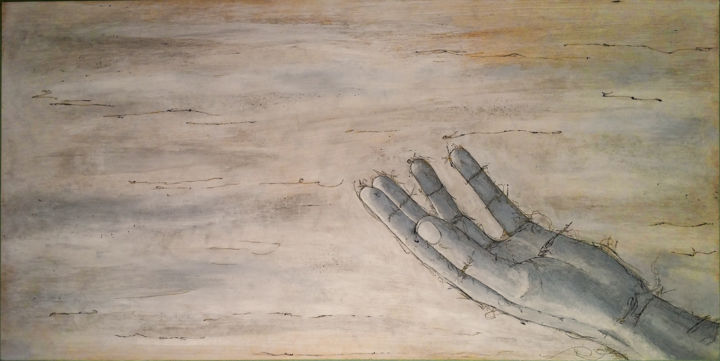 Pittura intitolato "The hand - The mean…" da Galeria Eva-Sas, Opera d'arte originale, Acrilico