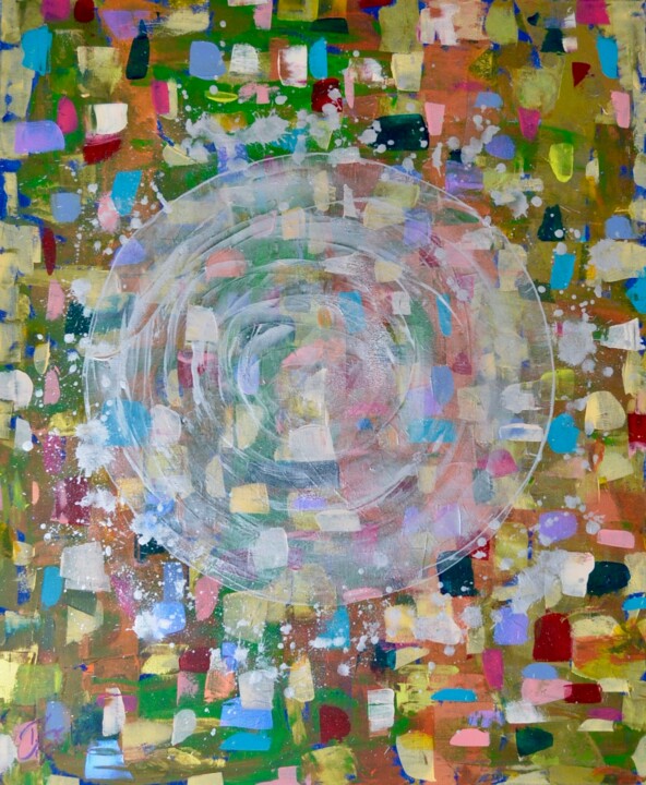 Painting titled "Out of Box" by Denisa Kolarova (GaleriaGraphica), Original Art, Acrylic