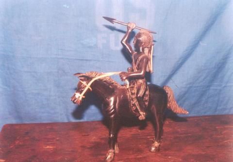 Sculpture intitulée "cavalier" par Berty, Œuvre d'art originale