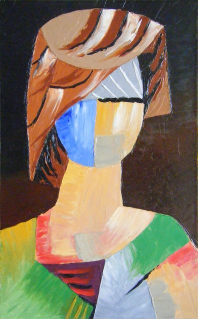 Painting titled "personnage" by Alban Maurier, Original Artwork, Oil