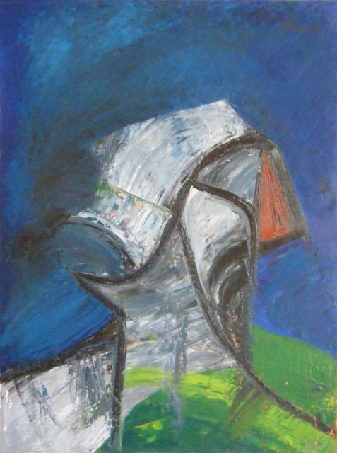Peinture intitulée "cri" par Alban Maurier, Œuvre d'art originale, Huile