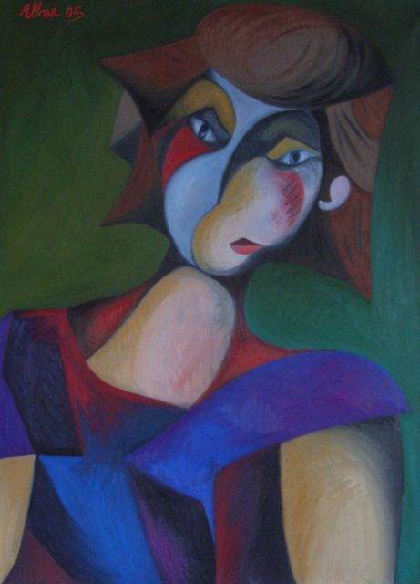 Картина под названием "personnage" - Alban Maurier, Подлинное произведение искусства, Масло