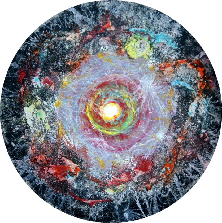 Peinture intitulée "AU DELÀ DE L'OMBRE" par Marina Hugues, Œuvre d'art originale, Acrylique