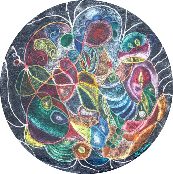 Peinture intitulée "NATURE INSOLITE" par Marina Hugues, Œuvre d'art originale, Aquarelle