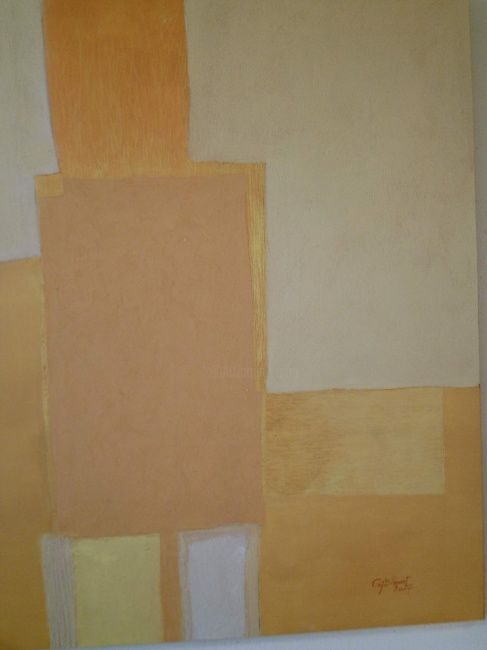 Peinture intitulée "composition jaune d…" par Guy Billouet, Œuvre d'art originale, Huile