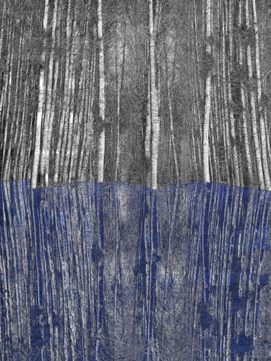 Digital Arts με τίτλο "Blue Velvet" από Mhm, Αυθεντικά έργα τέχνης, 2D ψηφιακή εργασία
