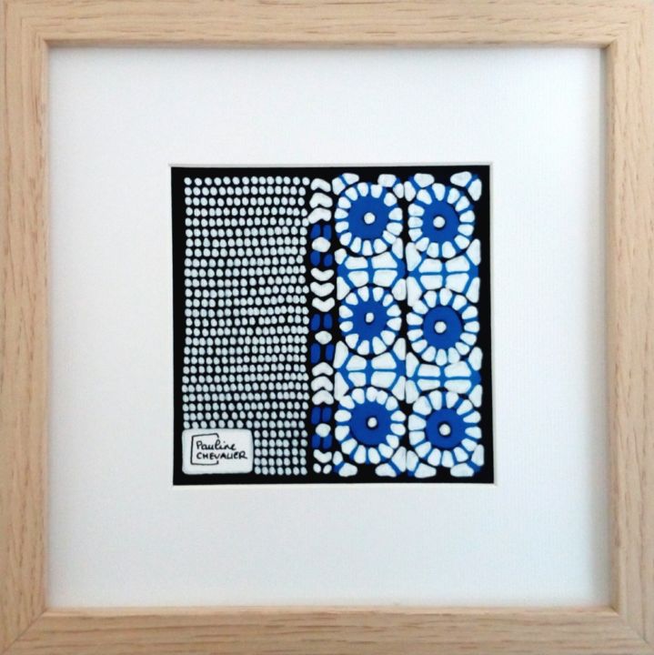 Malerei mit dem Titel "Azulejos" von Pauline Chevalier, Original-Kunstwerk, Acryl