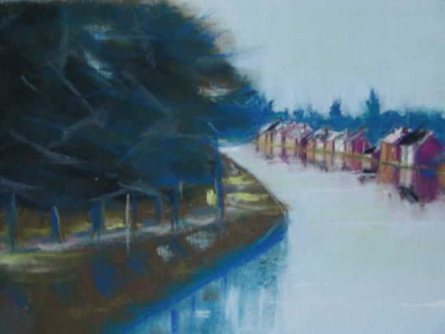 Peinture intitulée "Amiens, Chemin de h…" par Tristan Robert, Œuvre d'art originale