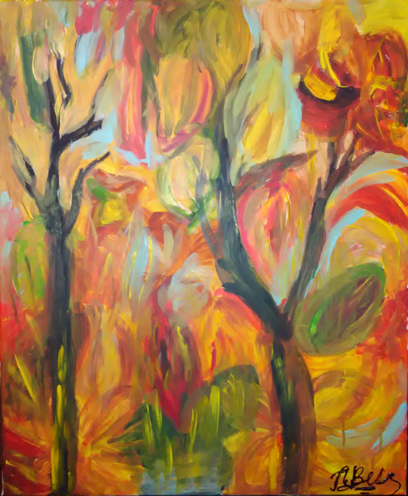 Painting titled "autumn-feeling.jpg" by Galia Velkova, Original Artwork, Acrylic