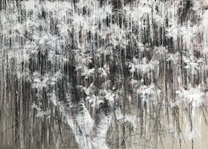 Drawing titled "Thousands of cherry…" by Galina Poloz, Original Artwork, Pastel