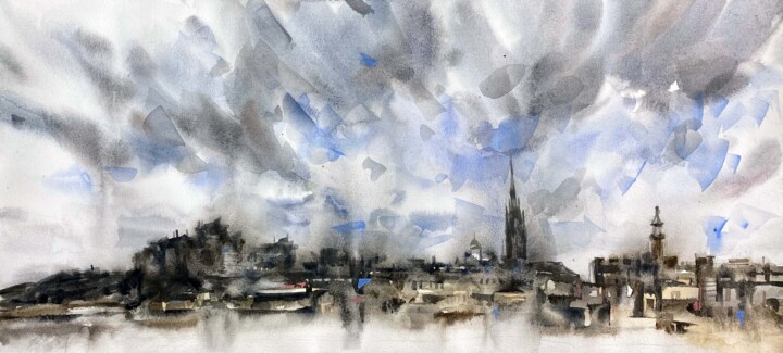 绘画 标题为“Edinburgh view” 由Galina Poloz, 原创艺术品, 水彩
