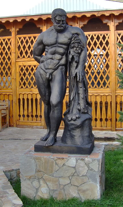 Sculpture titled "Геракл" by Galina Pakhomova, Original Artwork, Concrete
