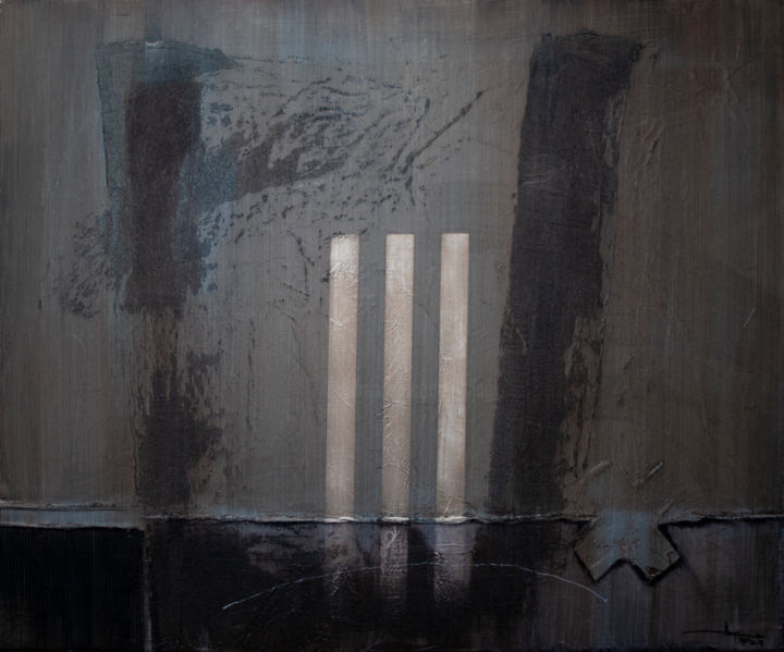 Painting titled "Stéle#01.jpg" by Gérard Allaguillemette, Original Art, Acrylic