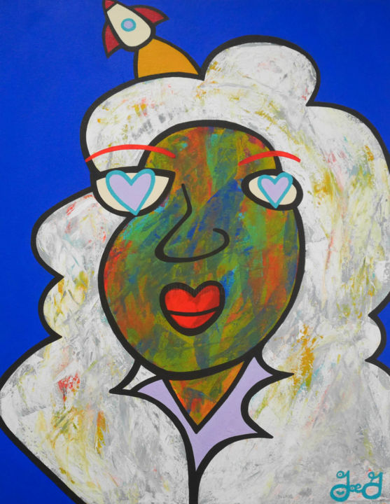 Painting titled "andiwonder.jpg" by Joe G, Original Artwork, Acrylic