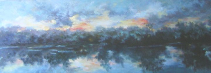 Peinture intitulée "SUNSET on Cap COD M…" par Fragal, Œuvre d'art originale, Huile