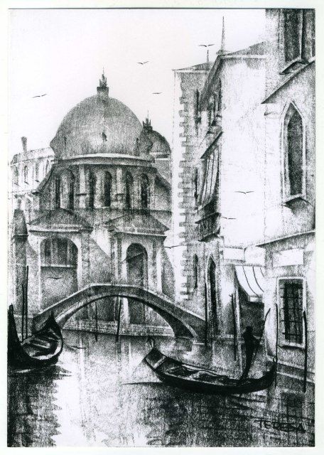 「Basilica di Santa M…」というタイトルの描画 Maria Teresa Mulatti Garibaldiによって, オリジナルのアートワーク