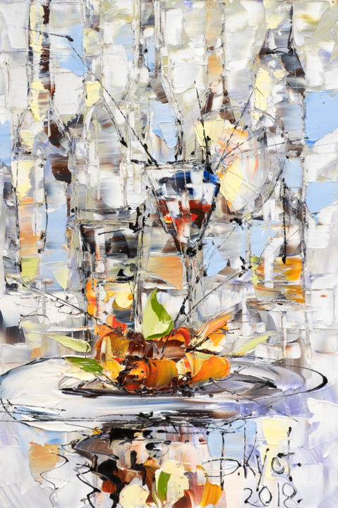 Painting titled "Still-life" by Dmitry Kustanovich, Original Artwork, Oil