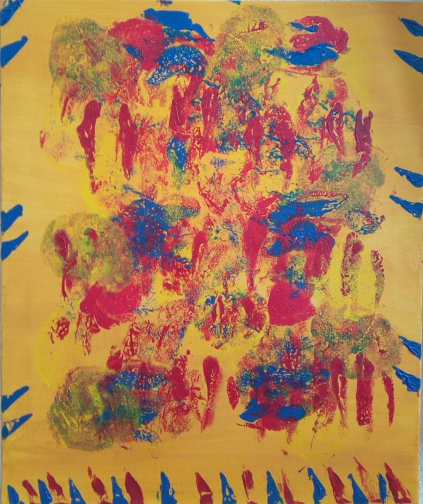 Pittura intitolato "Instinct" da Mani, Opera d'arte originale, Acrilico