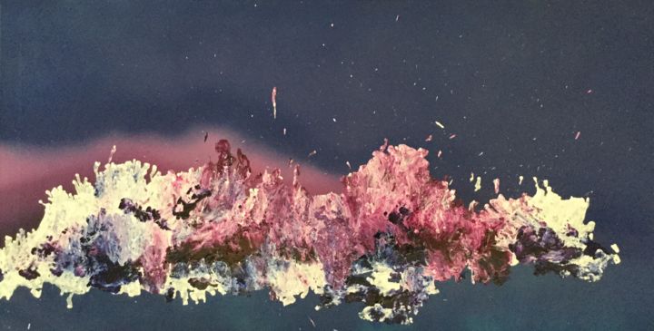 Peinture intitulée "Corail" par Siga, Œuvre d'art originale, Acrylique Monté sur Châssis