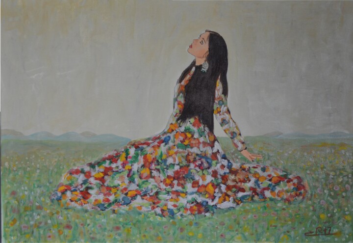 Pintura intitulada "Olesya" por Galust Mkhitaryan, Obras de arte originais, Óleo