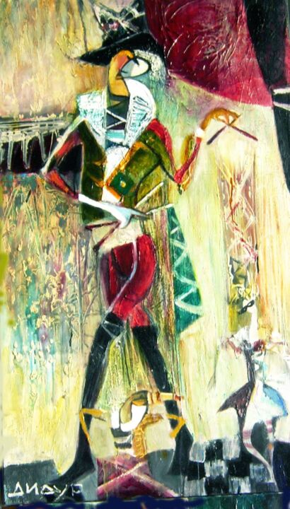 Painting titled "Puppeteer" by Galya Didur, Original Artwork, Acrylic