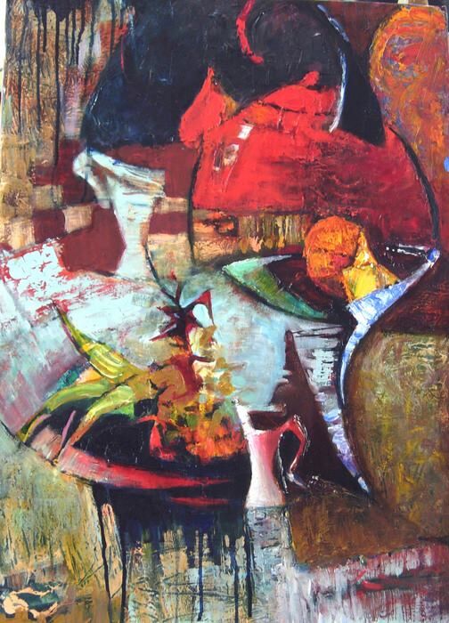 Painting titled "still life3" by Galya Didur, Original Artwork, Acrylic