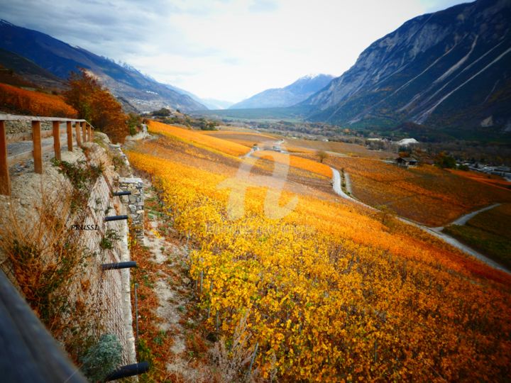 Photographie intitulée "Automne valaisan." par Prussi, Œuvre d'art originale,