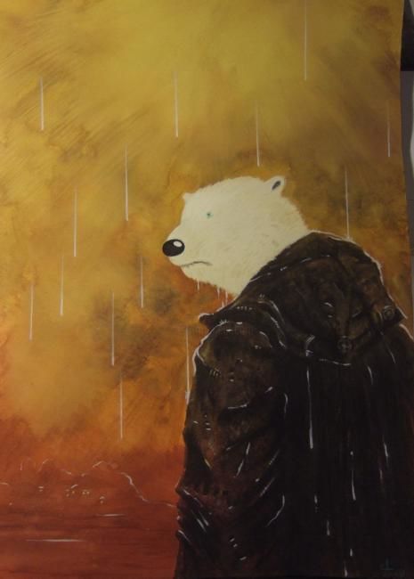 Painting titled "ours" by Christophe Rime, Original Artwork