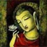 Painting titled "Budhha" by Ganesha, Original Artwork, Oil