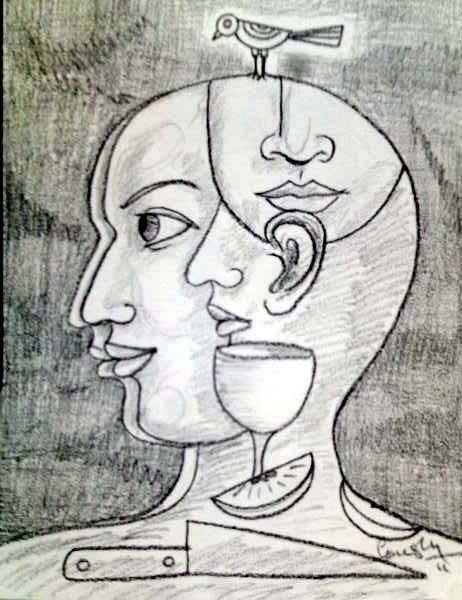 Painting titled "pencil drawing" by Ganeshguntoju, Original Artwork