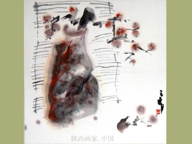 Painting titled "陕西画家的实力代表作品展示--花卉" by San Lang, Original Artwork, Oil