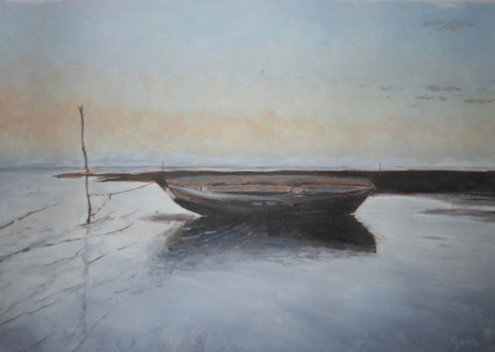 Pintura intitulada "Barco" por Rgarcia, Obras de arte originais, Óleo