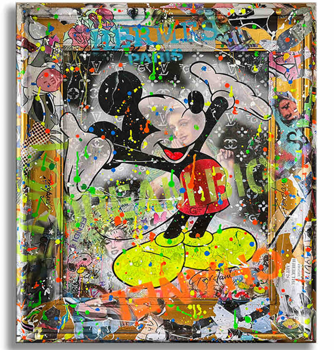 Peinture intitulée "Mickey Always Dream…" par Gardani, Œuvre d'art originale, Acrylique Monté sur Châssis en bois