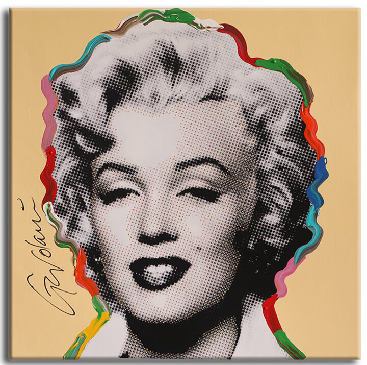 Malerei mit dem Titel "Marilyn my Life" von Gardani, Original-Kunstwerk, Öl Auf Keilrahmen aus Holz montiert