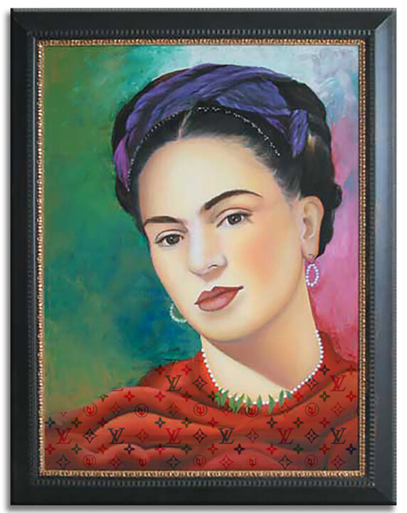 Pintura titulada "Frida Kahlo Passion" por Gardani, Obra de arte original, Oleo Montado en Bastidor de camilla de madera