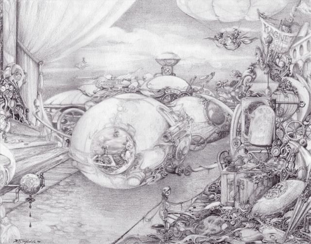 Disegno intitolato "DECEPTION SURPLUS" da Jay Garfinkle, Opera d'arte originale
