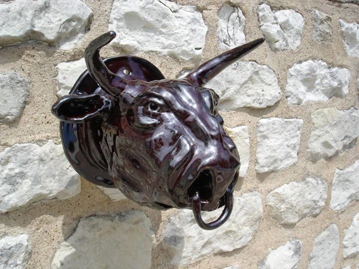 Sculpture titled "Hannibal n'ira pas…" by Charles Leblanc, Original Artwork, Ceramics