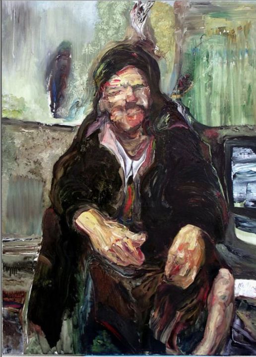 Painting titled "Homeless n°2" by Naïko, Original Artwork, Oil