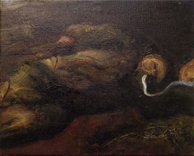 Painting titled "Homeless n°3" by Naïko, Original Artwork, Oil