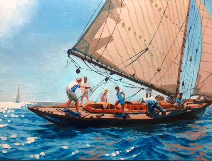 Peinture intitulée "Seascape 40" par Garry Arzumanyan, Œuvre d'art originale, Huile Monté sur Châssis en bois