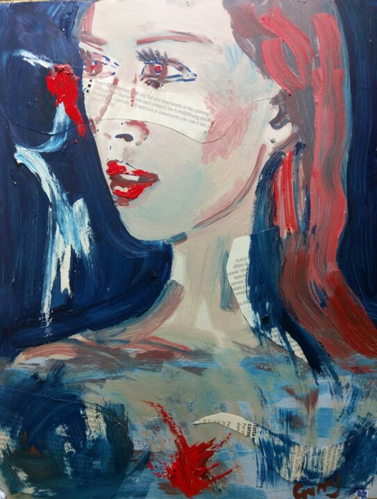 Картина под названием "Woman02" - Garry, Подлинное произведение искусства, Масло