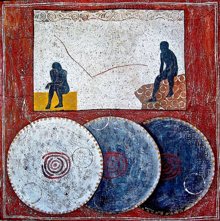 Painting titled "" Red Line " Co…" by G A R T N E R, Original Art, Other
