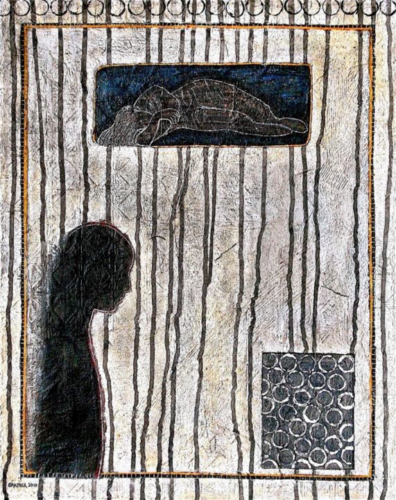 Painting titled "dreamer-40-x-50-cm.…" by G A R T N E R, Original Art, Acrylic