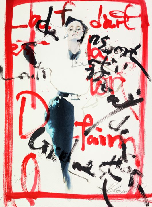 Schilderij getiteld "la-fin-dartiste-est…" door Gary Tu, Origineel Kunstwerk, Olie