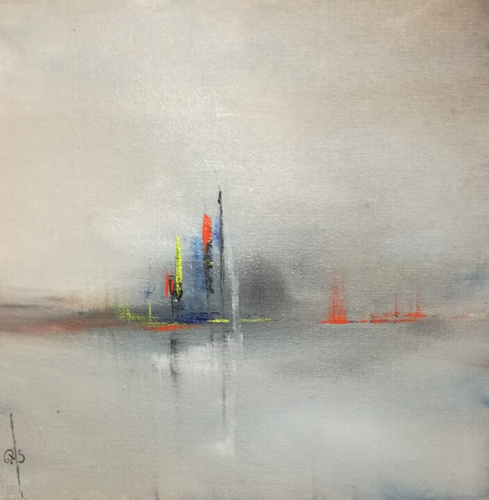 Pintura titulada "abstraction" por Gas, Obra de arte original, Oleo