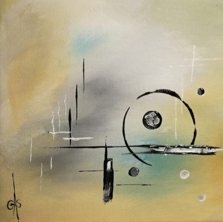 Peinture intitulée "Les Perles de Lune…" par Gas, Œuvre d'art originale, Acrylique