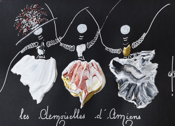 绘画 标题为“Les Demoiselles d'A…” 由Gas, 原创艺术品, 丙烯
